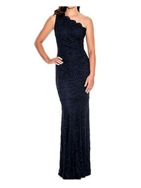 Decode 1.8 One Shoulder Lace Shimmer Gown Sz 24